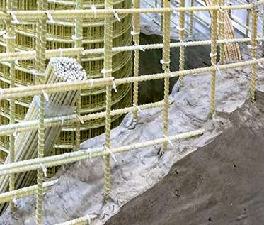 Fiberglass 
reinforcement with the delivery